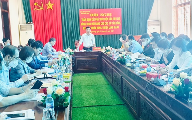 Lạng Giang: Thẩm định 03 xã nông thôn mới nâng cao