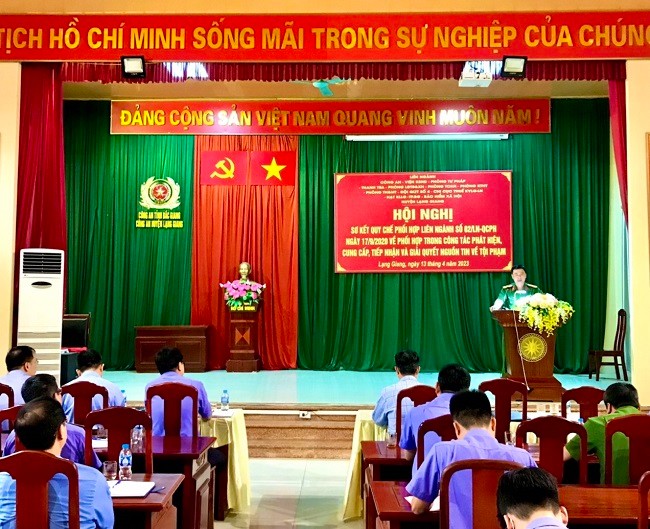 Lạng Giang ( Bắc Giang): Tổ chức Hội nghị sơ kết Quy chế phối hợp liên ngành số 02/LN-QCPH ngày...